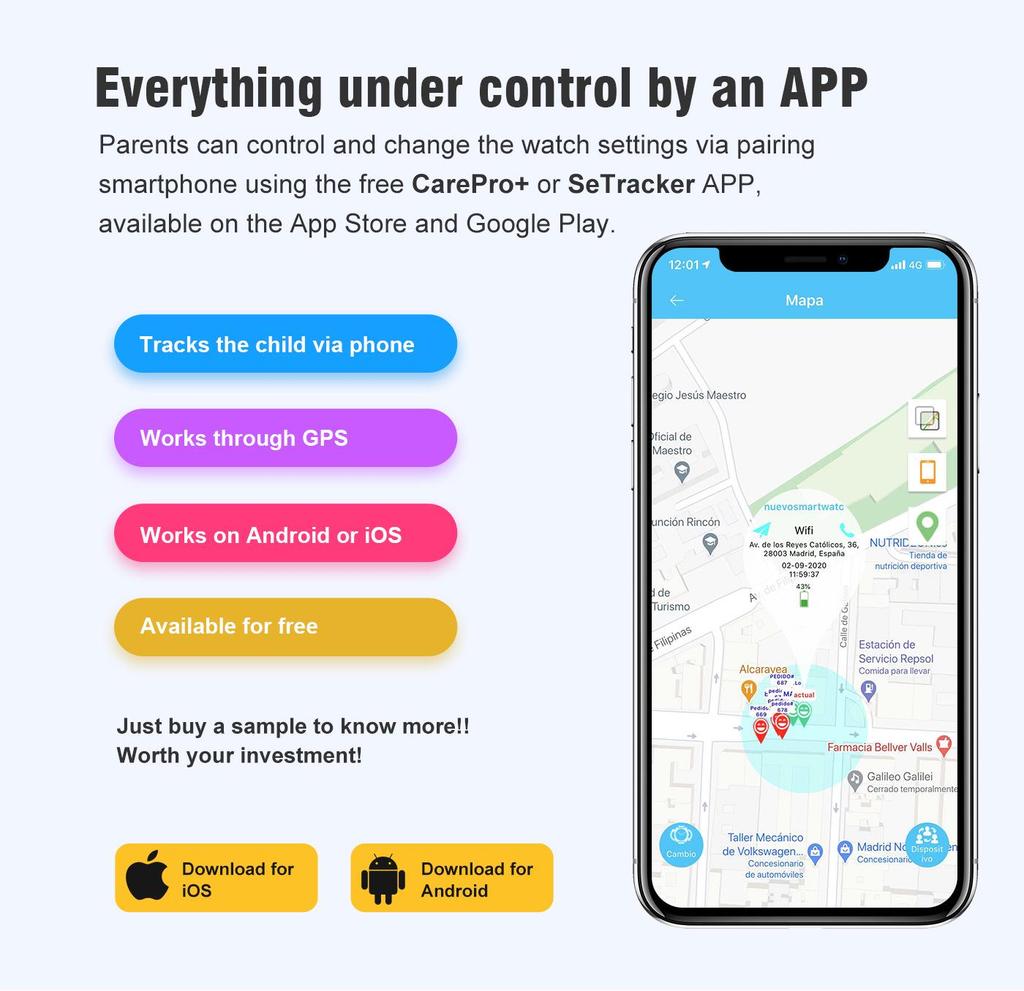 LT31 Kids' Smartwatch with Video Call & GPS for Primary School Students