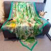 Tropical Jungle Simulation Silk Premium 111cm Large Square Scarf Silk Scarf Printed Shawl Sunscreen Scarf Headscarf Scarf