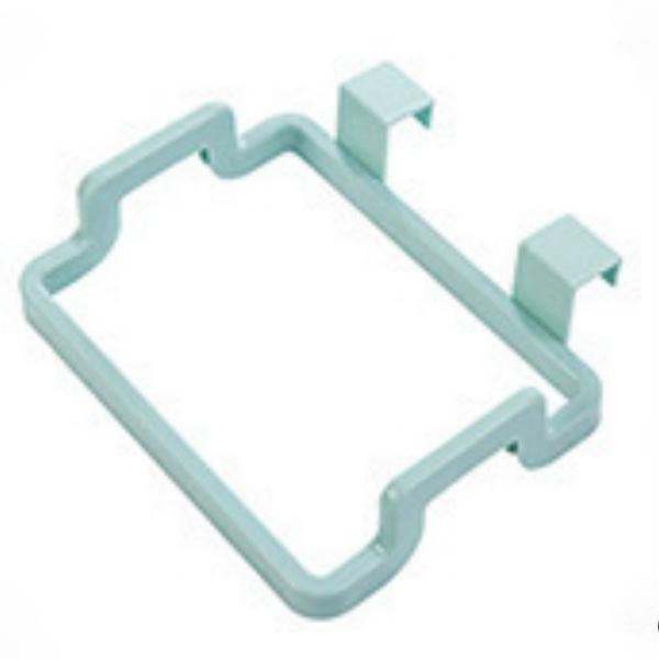 Plastic Trash Rack Storage with Dual Compartments for Easy Waste Separation, Hangs On Cupboard Door, Available In Multiple Colors