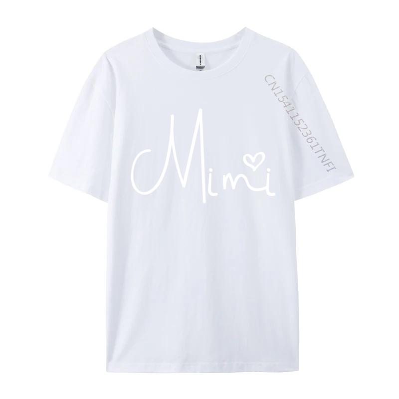 Mimi Heart Grandma Christmas Mother Is Day TShirt Unisex Clothing TShirt Combed Cotton Funny Clothing Shirt Round Collar S