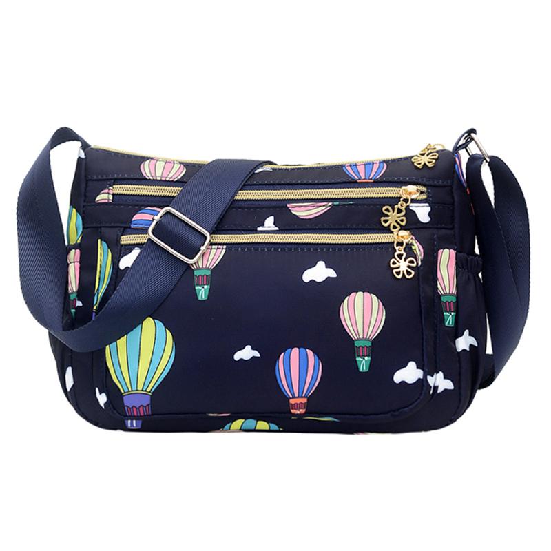 Feminine Nylon Shoulder Bag Multi-Pocket Durable Lightweight Crossbody Feminine Messenger High Quality Fashion