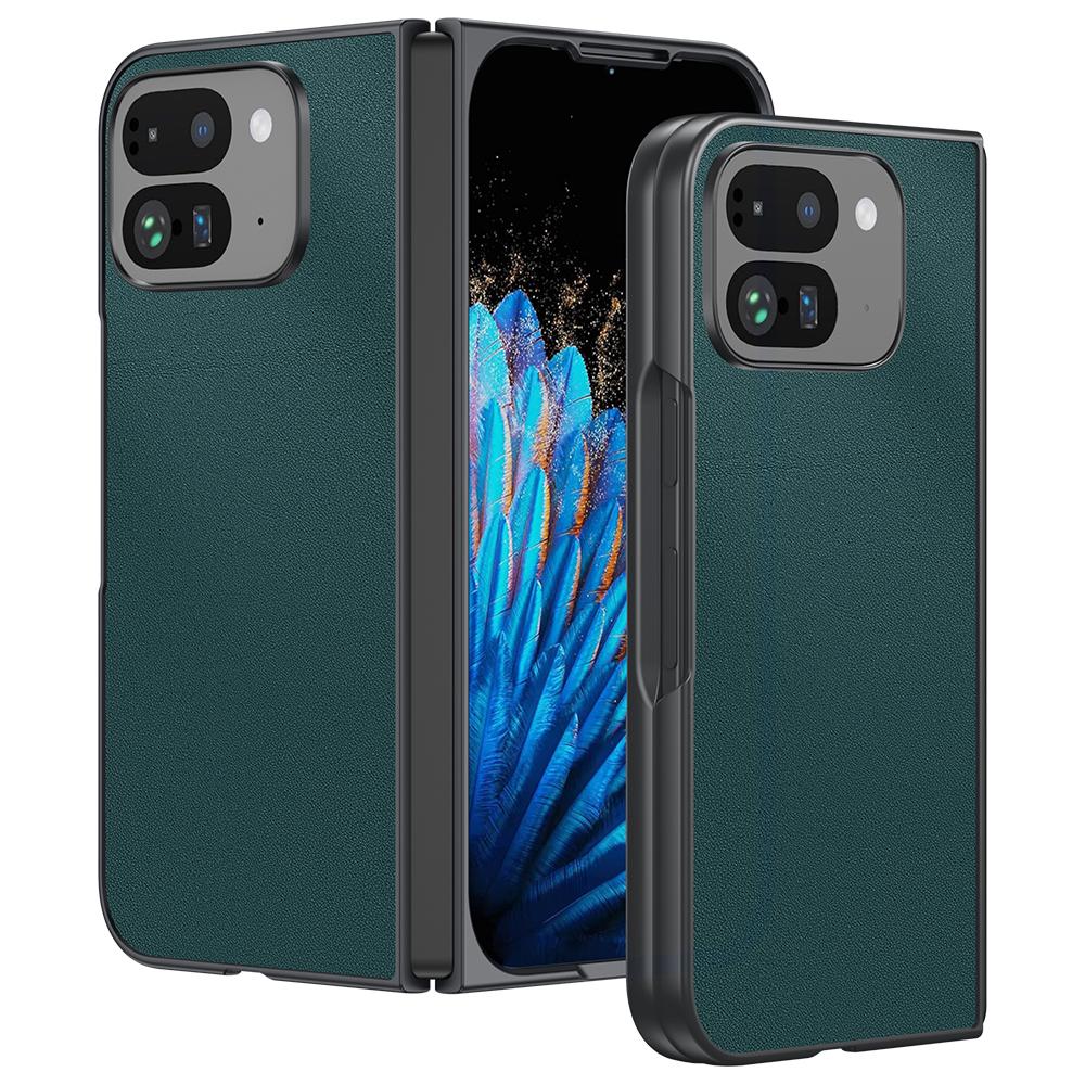 For Google Pixel 9 Pro Fold 5G Case PU Leather Coated PC Anti-Drop Folding Phone Cover