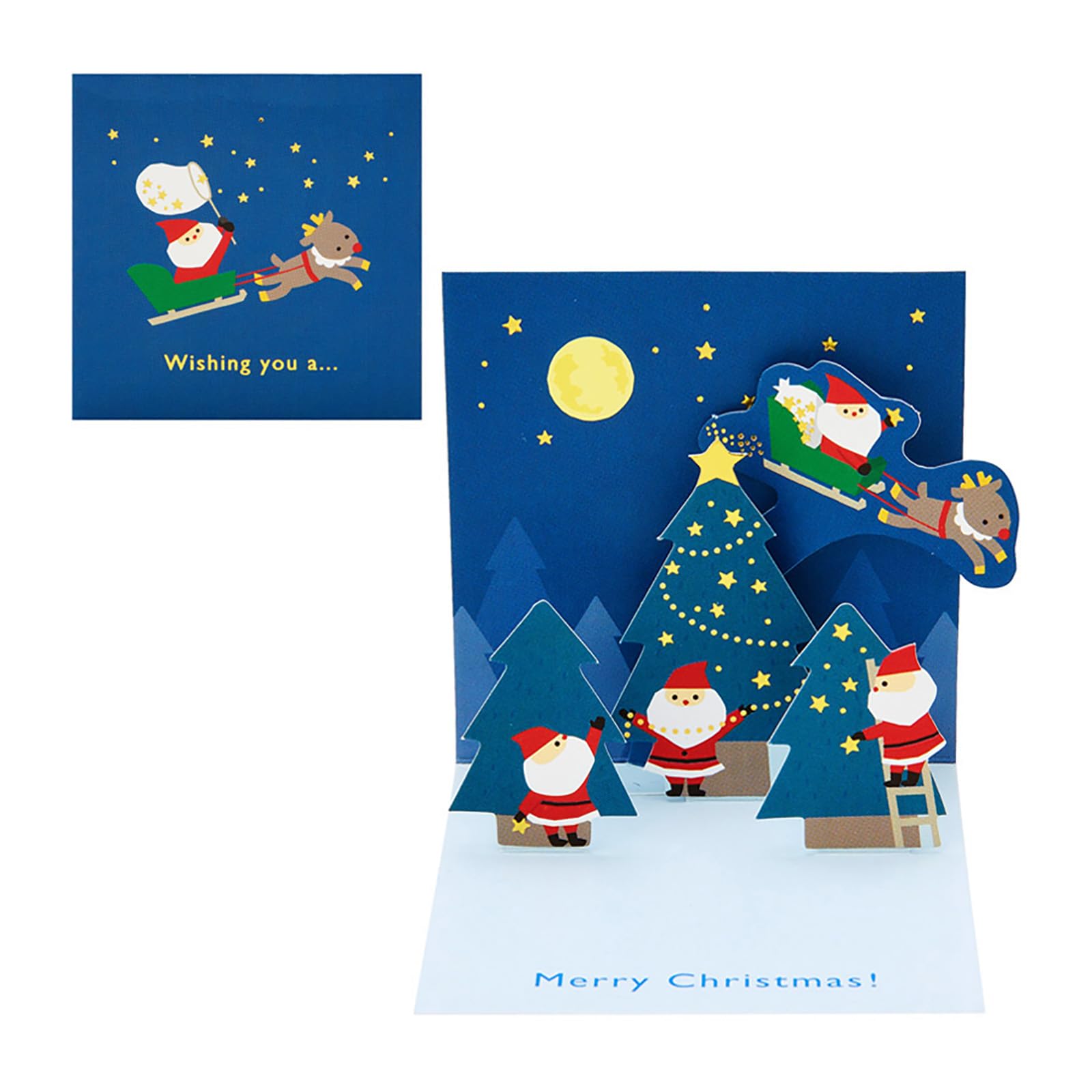 Sanrio Christmas Message Card Mini Card Collecting Stars Santa JXMN 9-5 243671