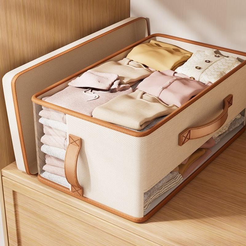 

Large Capacity 5-Drawer Organizer, Non-Woven Fabric Storage Box With Handles, Dustproof Purse Bag Holder For Bedroom Closet onesize