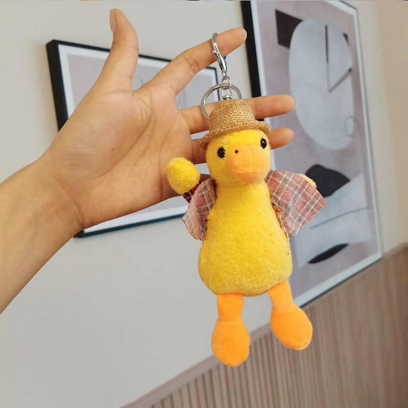 Adorable Plush Duck Keychain Cute Stuffed Animal Cartoon Bag Charm Gift Toy