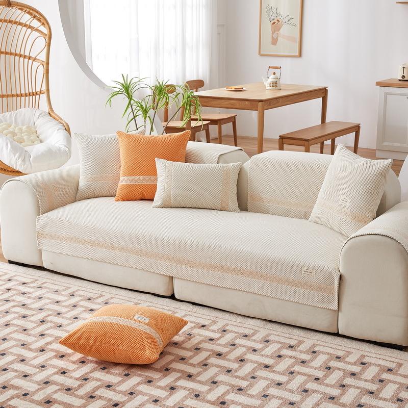 

Подушка для дивана на все времена года, нескользящая, зимний вельвет, новый чехол для дивана, кружевной чехол, подушка для дивана 70*70cm