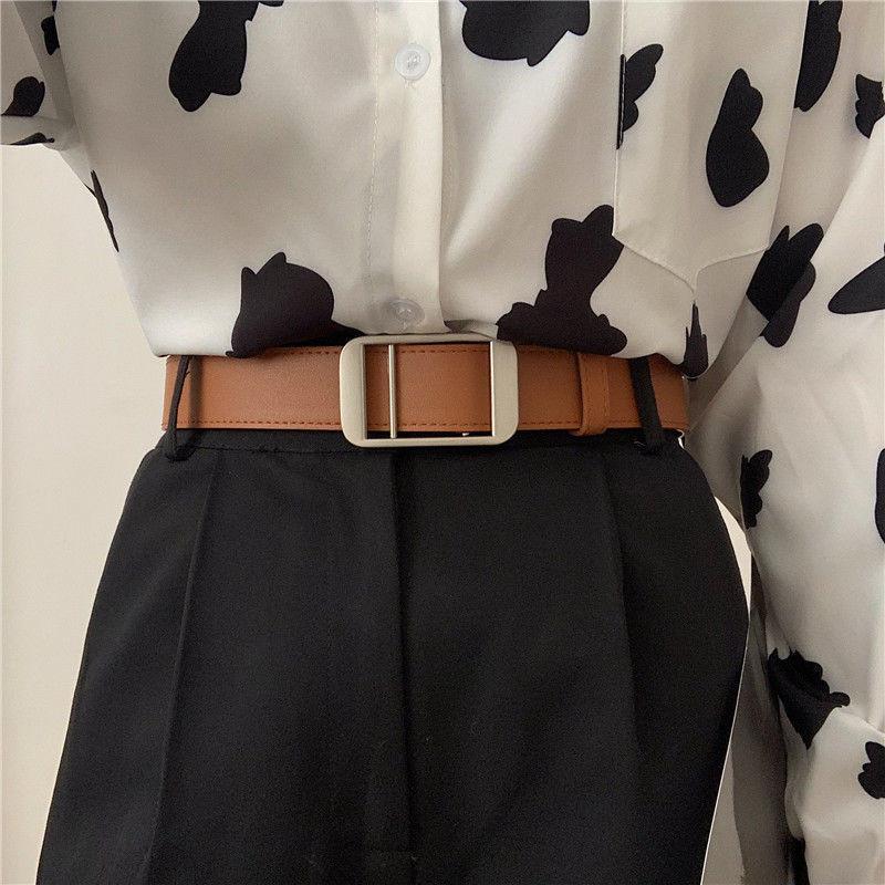 Stylish Korean Ins Vintage Black Versatile Belt For Students Fashionable Unisex Accessory