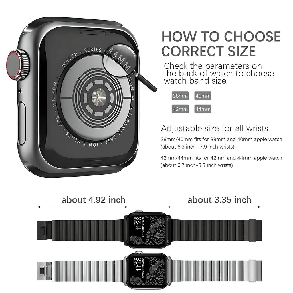 Luxury Metal Bracelet For Apple Watch Series 10 46mm Ultra 2 49mm 45mm 44mm Stainless Steel Magnetic Band For iWatch 9 8 7 6 5 4