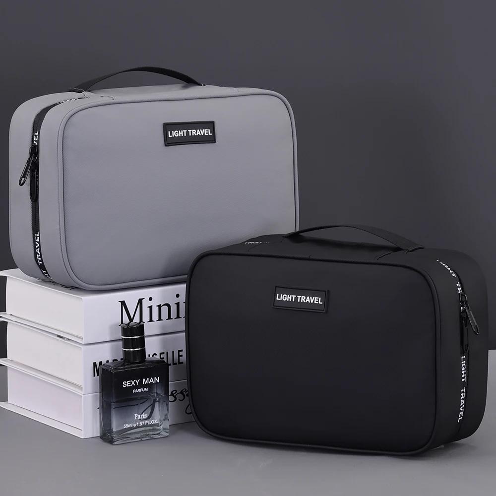Herren faltbare Kulturtasche Reise Business Schichtweise Mehrere Taschen Kosmetik Make-up Etuis Männlich Hängend Aufbewahrung Organizer Kulturtasche