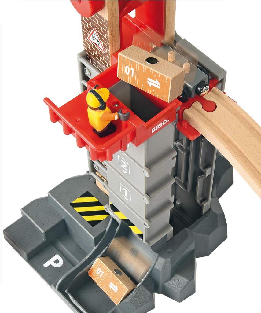BRIO WORLD Warehouse Rail Set, Ages 3+ (Wooden Train Toy with Rails), 33887