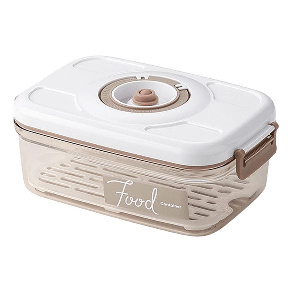 Vacuum Food Storage Container Airtight Fridge Organizer with Drain Plate Food Vacuum Storage Box for Vegetable and Fruit
