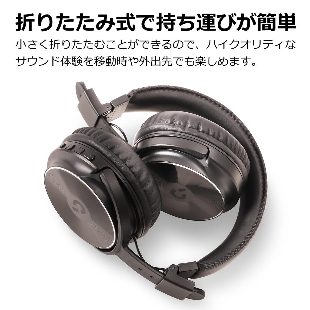 CROWD AUDIO Wireless Headphones Bluetooth Wired Wireless with for Remote and Calling HP-03 & Compatible, Foldable, Mic, Closed-Back Design,