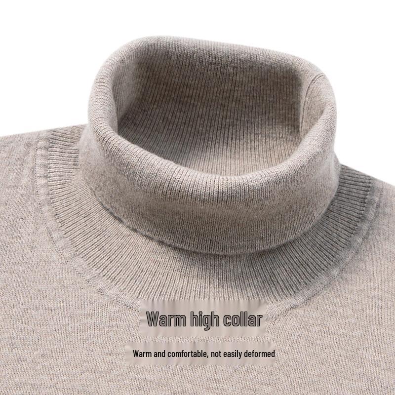 Hodo Men's 100% Wool High-Neck Sweater