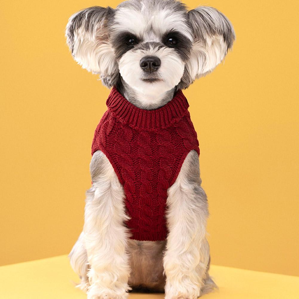 Warm Dog Sweaters for Small Dogs Turtleneck Knitted Winter Dog Clothes Pet Puppy Cat Sweater Vest For Sphinx Cat Dog Sweater