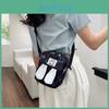 Trendy Korean Canvas Crossbody Bag For Women Stylish Cute Small Shoulder Purse In Pink Green White Purple And Black