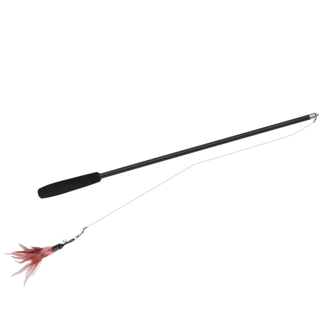 Interaktives Katzenspielzeug Bissfest Einziehbarer Katzen-Teaserstab mit Glocke für Katze Kätzchen 180cm/70.9in