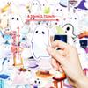 50 Cute Cartoon Little Ghost Stickers Kids Reward Stickers White Ghost Stickers