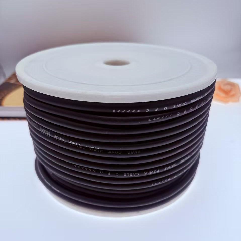 8GA Matte Pure Copper Car Audio Subwoofer Power Cable