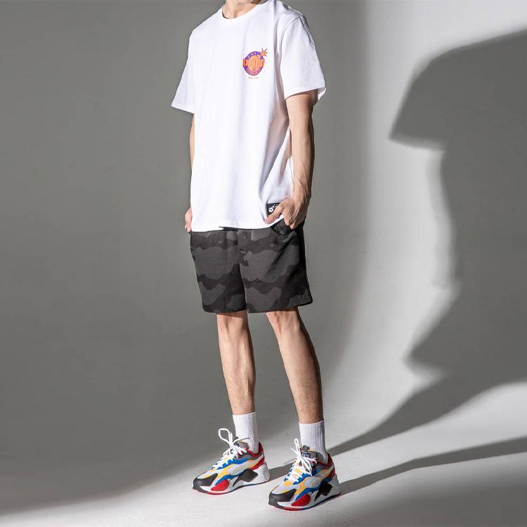 Puma X The Hundreds Logo Print Crew Neck T-Shirt Men Tops White 596750-02