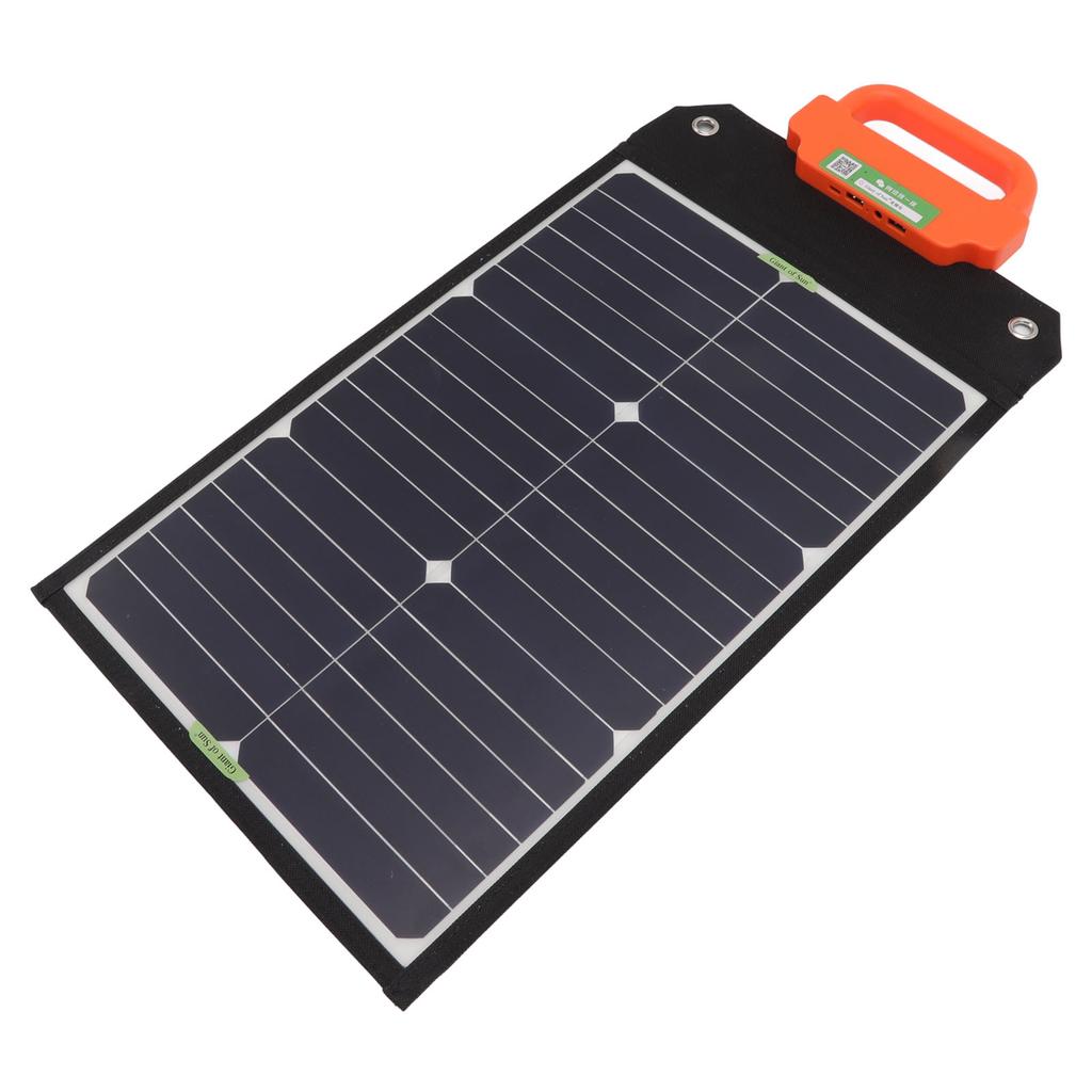 50W 18V Solar Charger Portable with Handle Dual USB Fast Charging Monocrystalline Solar Panel For