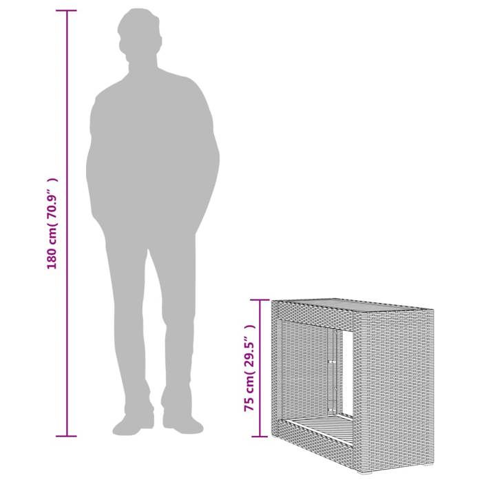 VidaXL Table d'Appoint de Jardin Dessus en Bois, Table Basse, Meuble de Terrasse Patio Arrière-cour Extérieur, Beige Résine 366308