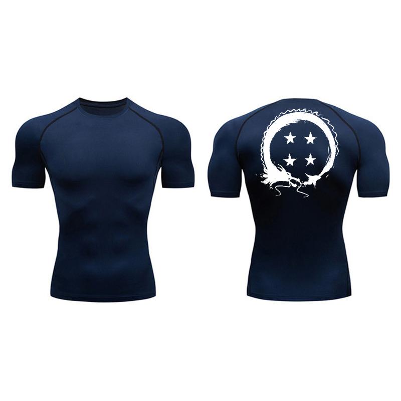 Graphic Short Sleeve Compression Shirt for Men Summer Athletic Quick Dry Tshirt Gym Workout Running Tees Tops Sporty Baselayers