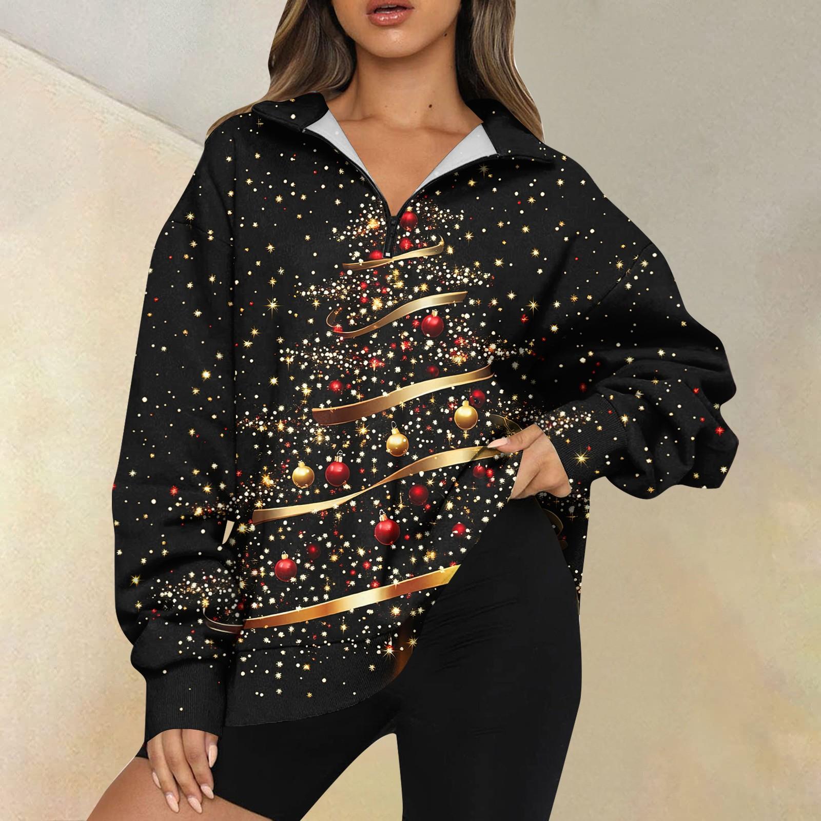 

Женская повседневная мода с длинным рукавом и принтом, свободный свитшот на молнии M золотой