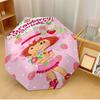 Princess Strawberry Umbrella with Automatic Open/Close & Self-8-Rib Heavy-Duty Umbrella, Compact Travel Umbrella Suitable for Outdoor