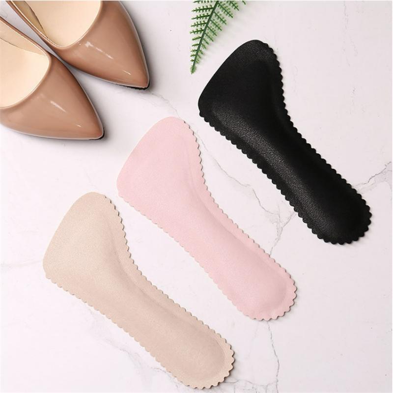 1Pair Self-adhesive Sandals Insoles Breathable Sweat-absorbent High-heeled Shoes Non-slip Stickers Seven-point Pads Soft Bottom