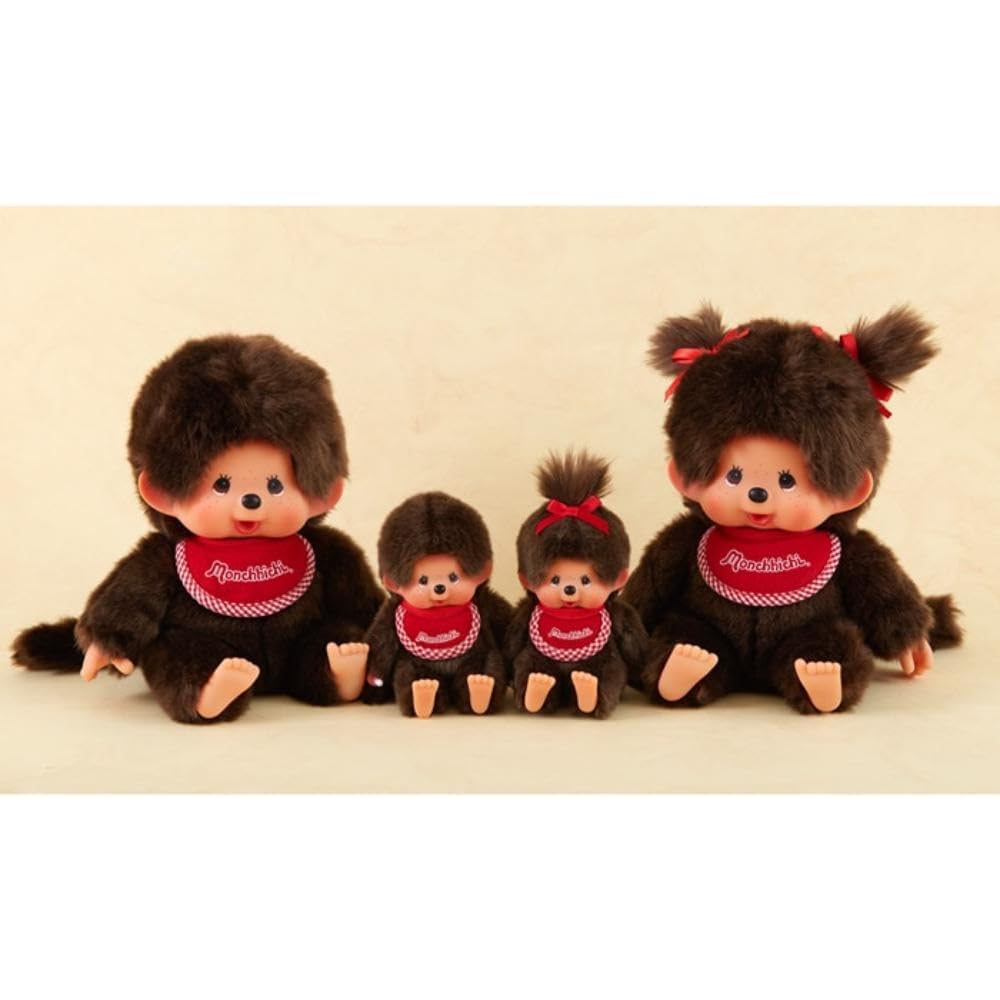Sekiguchi Monchhichi Premium Standard SS Brown Plush Doll 14cm X 9cm X 7cm