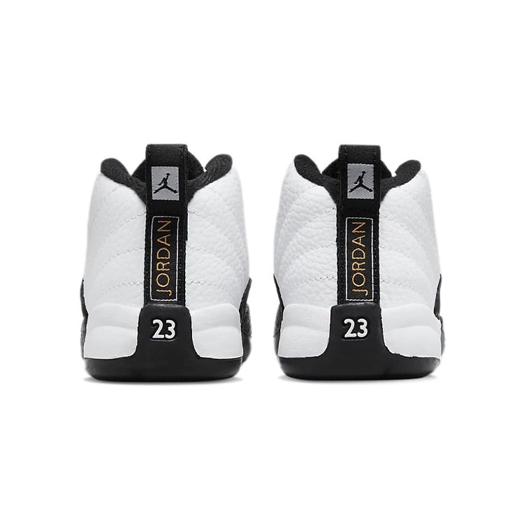 Air Jordan 12 Retro TD Royalty Baby Sneakers White Black Metallic-Gold 850000-170