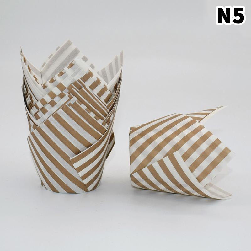 50Pcs/Sets Tulip Muffin Cupcake Paper Cups Oilproof Cupcakes Liners Baking Cake Box Cake Decorating Diy Tools Muffin Wrap Cases