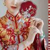 Bridal Gown Palm Xiuhe Handheld Props Small Fan