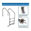 Jun Ding Ying SL-415 304 Stainless Steel Pool Ladder