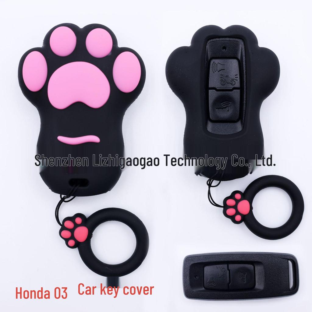 Cat Paw Cartoon Key Cover for Yamaha & Honda Motorcycles