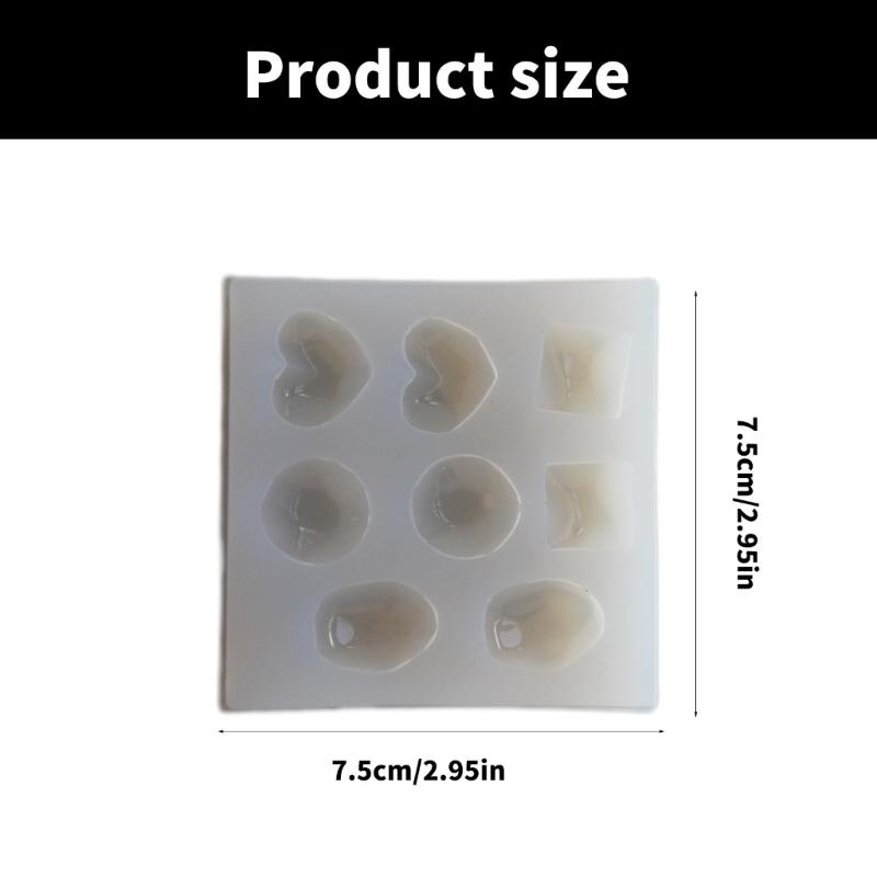 Silicone Mold Crafting Moulds Distinctive Geometric Gemstones Shape Moulds Silicone Texture for Pendants and Earrings