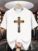 Unisex Summer Cotton Short Sleeve T Shirt Vintage Jesus Cross Mountain Way Truth Life Print Crew Neck Religious Street Male Tee