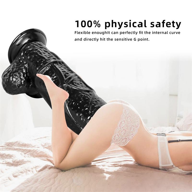 8.5cm Oversized Super Long Thick Simulation Fake Big Penis Ashes Anal Plug Backyard Chrysanthemum Toy Dildo