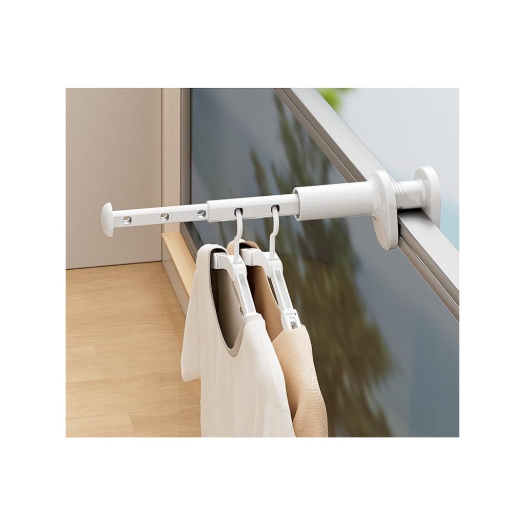 Travel clothes drying artifact, foldable and extendable clothes drying pole