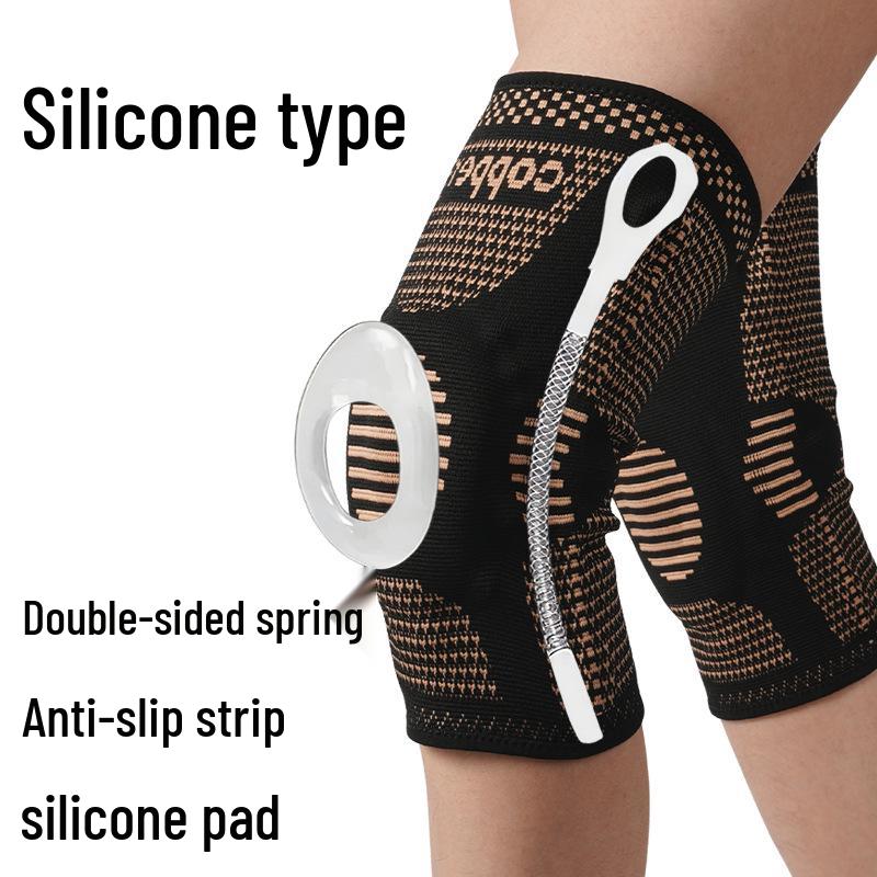 Copper-Infused Silicone Knee Pads for Cycling, Mountaineering, and Basketball