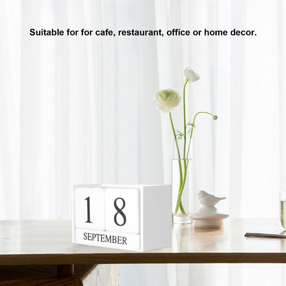 6pcs Date Desk Calendar Blocks Month Perpetual Desk Calendar Desktop Calendar Decor Classroom Use