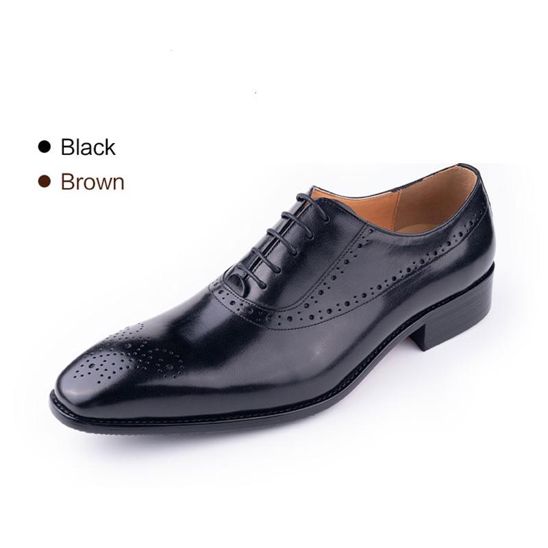 Fashion Wholesale Men Dress Shoes Luxury Handmade Office Business Male's Footwear For Wedding Party Formal Suits' Shoes Genuine Leather