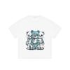 Crewneck T Shirt White Three Bear Cartoon Print Streetwear Casual Wear