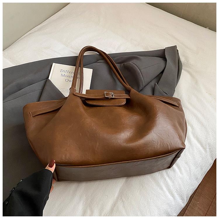 Простая сумка большой вместимости женская осенняя новая повседневная сумка под мышкой плиссированная модная повседневная сумочка