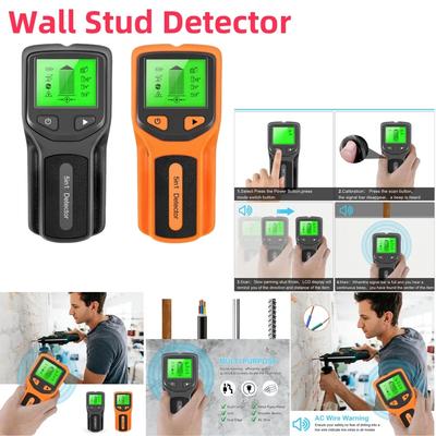 5 In 1 Wall Stud Detector LCD Display Multifunctional Handheld for Wood AC Wire Cable Metal Detector Electric Wall Finder