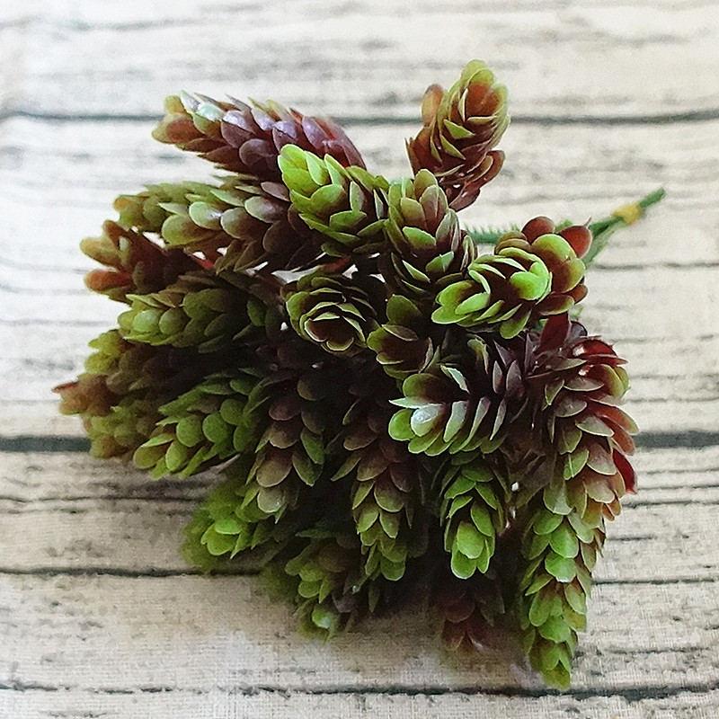 YO CHO Artificial Fake Plant Twigs Succulents Leaves 30 Heads Pineapple Grass Green Plastic Plant DIY Home Garden Wedding Decor