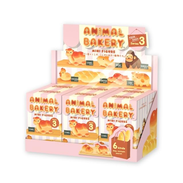 ANIMAL BAKERY MINI FIGURE Series 3 (Assorted Box of 6 figures) ANB66120assort