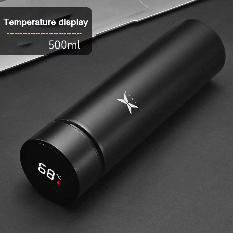 500ml Smart Water Bottle Stainless Steel Thermos Flasks Coffee Cup Milk Mug For xpeng G3 xpeng G3i G6 G9 P5 xpeng P7 P7i X9 N5 blu