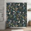 Mushroom Forest Shower Curtain Woodland Nature Decor Botanical Mushroomscape Bathroom Curtains Rustic Home Decor Vintage Cottage