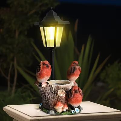 New Solar Hexagonal Garden Light, Animal Courtyard Ornament, Ranch Outdoor Flower Bed Decoration Light